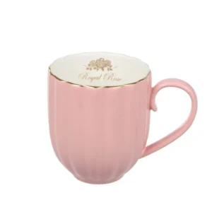 Tazza Royal Rose rosa con bordo oro -Isabelle Rose