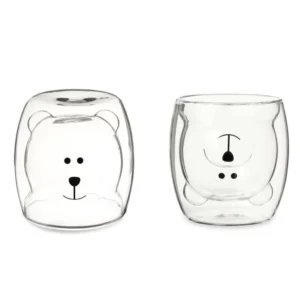 Tazza vetro doppia parete Up & Down Orso