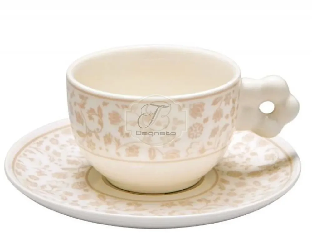 Tazzine caffè set 2 pezzi campo ai fiori Brandani