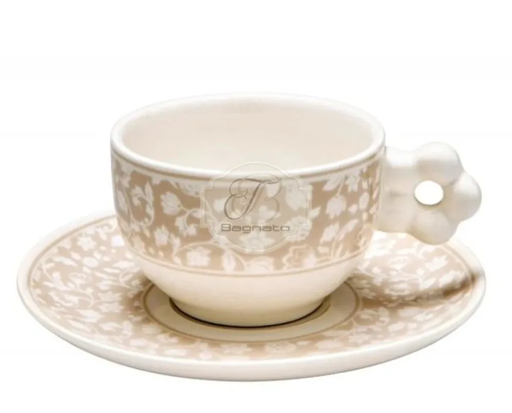 Tazzine caffè set 2 pezzi campo ai fiori Brandani