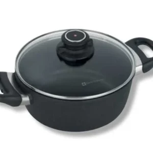 Tegame tondo con coperchio e due manici per induzione ø 28cm Swiss Diamond