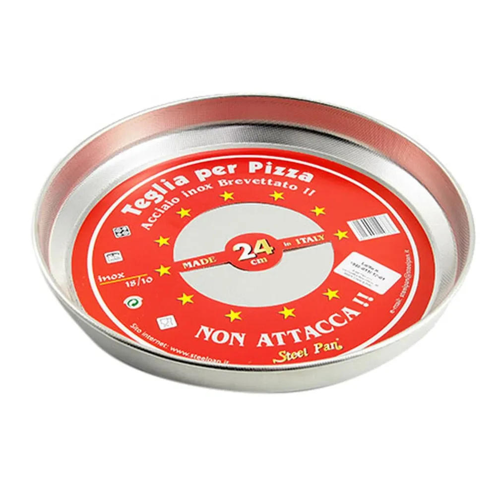 Teglia Pizza Tonda 28 Inox Anti- 12040