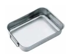 Teglia rettangolare hotel 18/10 con maniglie saldate 35x26 cm Omra