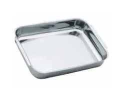 Teglia rettangolare senza manici forno inox cm 30x22 Omra