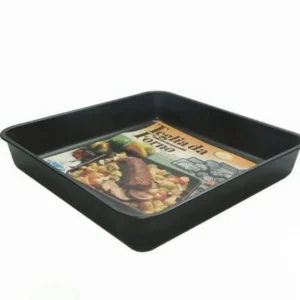 TEGLIA SFORNATUTTO TESTO FORNO STUFA CM 34 X 34 X 6 ANTIADERENTE PRA 416102