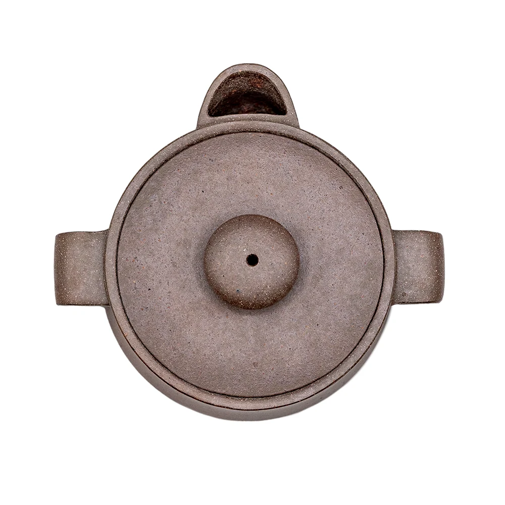 Teiera argilla Yixing cotta legna con coperchio piatto # 94865
