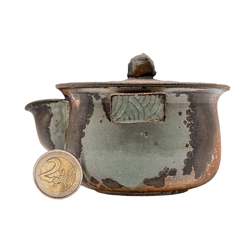 Teiera cinese con manico laterale (terracotta smaltata) # 95830