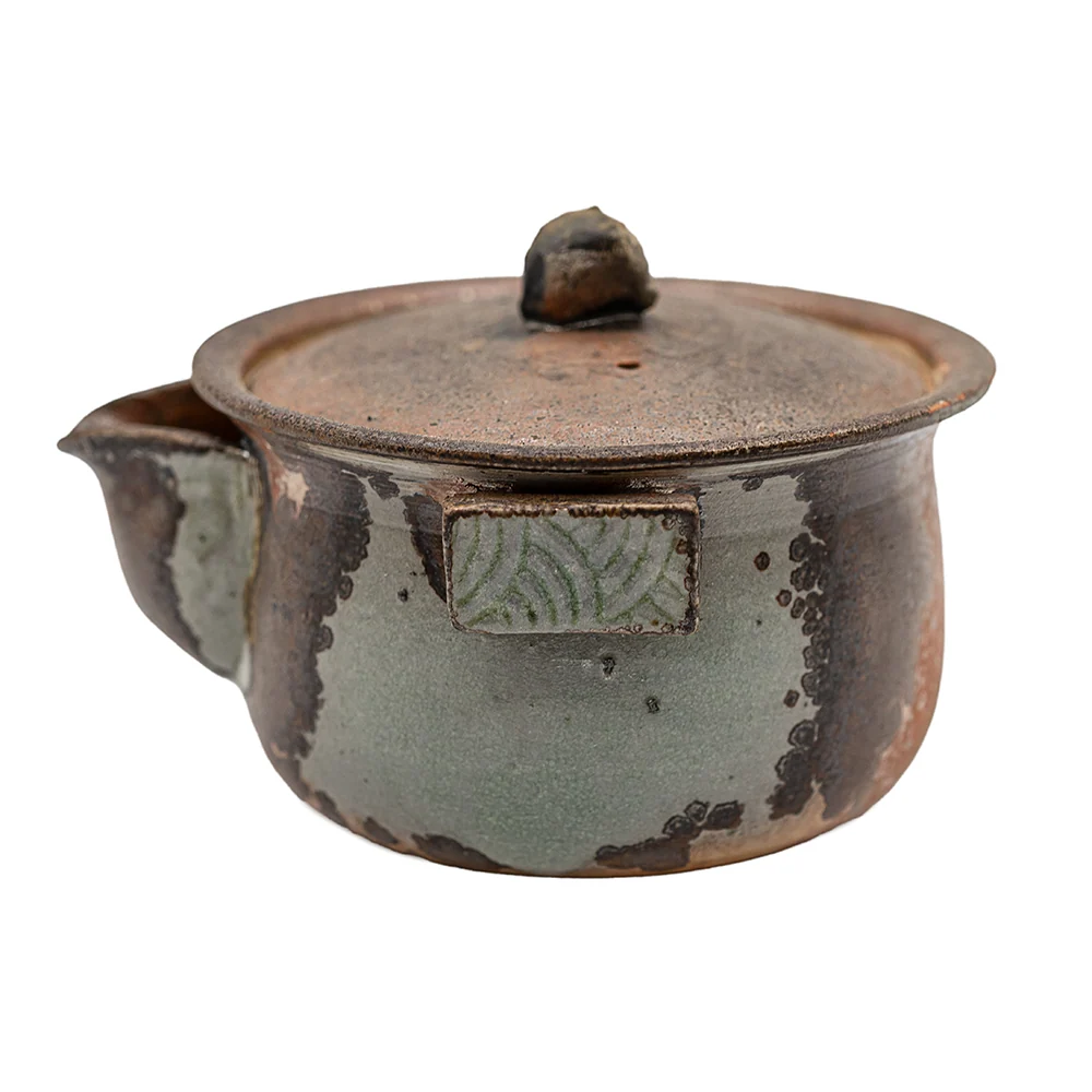 Teiera cinese con manico laterale (terracotta smaltata) # 95830