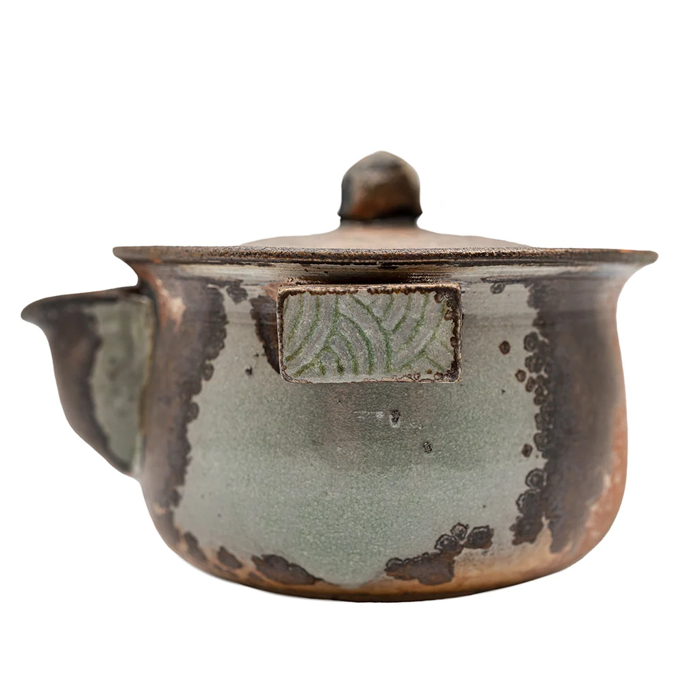 Teiera cinese con manico laterale (terracotta smaltata) # 95830