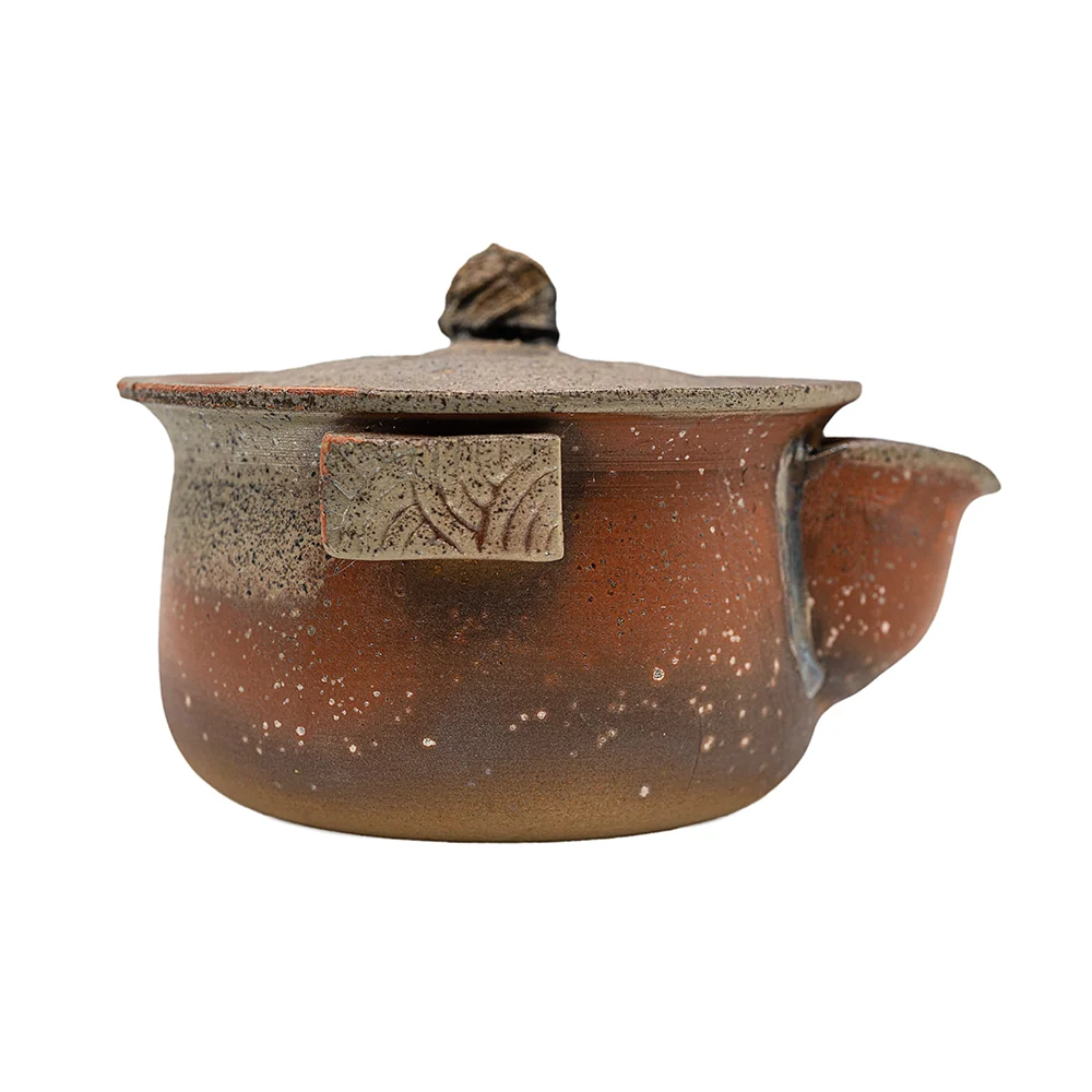 Teiera cinese con manico laterale (terracotta smaltata) # 95830