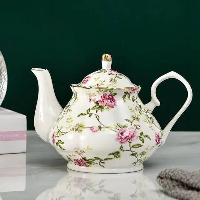 Teiera inglese porcellana con fantasia floreale 400ml
