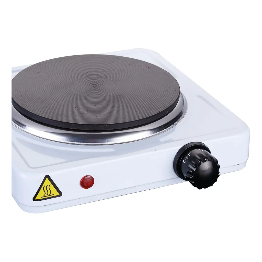 TekOne Fornello elettrico 1000W con piastra ghisa da 185mm bianco