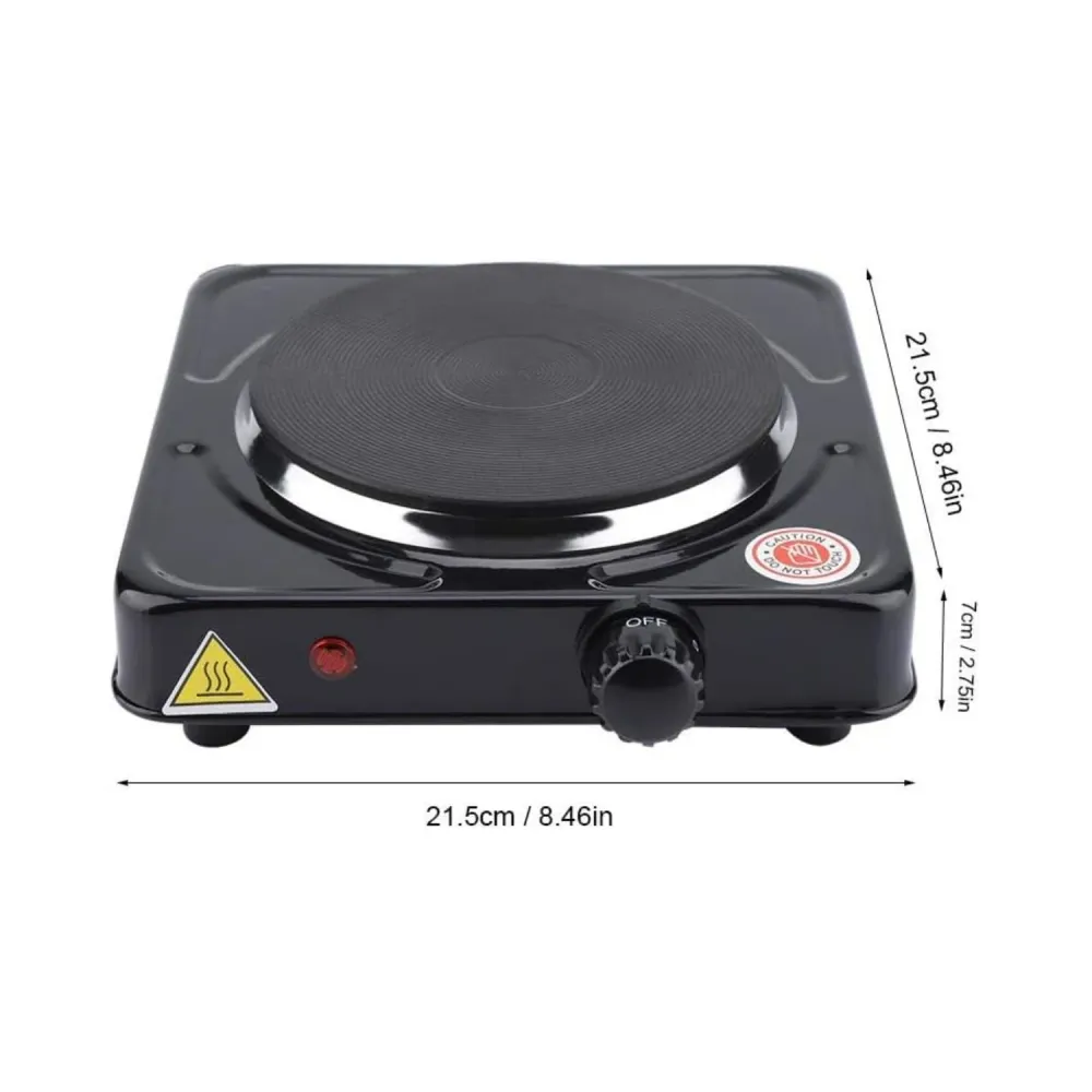 TekOne Fornello elettrico 1000W con piastra ghisa da 185mm bianco
