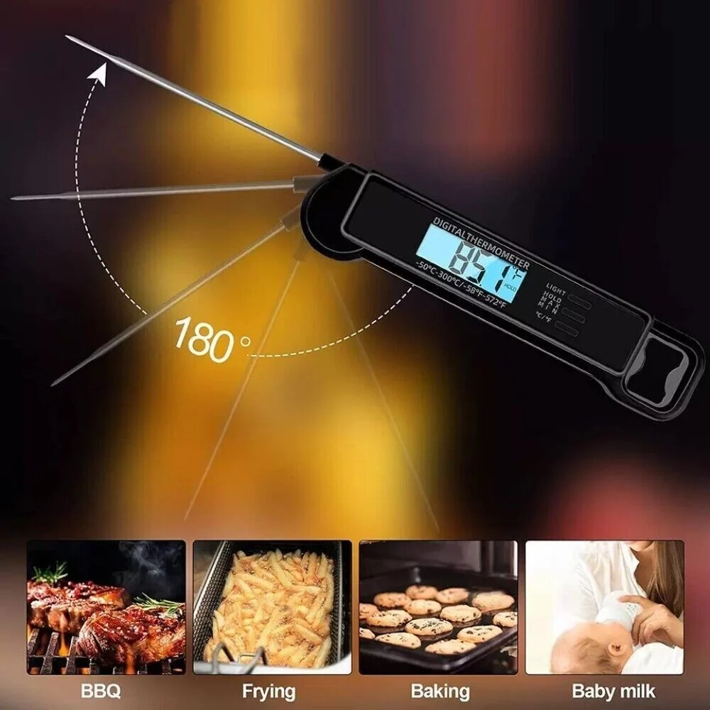 Termometro Da Cucina Digitale Con Sonda Alimenti Bevande -50° 300° C Tp-660