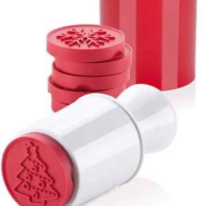 Tescoma 630114 Delicia Timbro per Biscotti 6 Decori Natalizi, Plastica, Rosso, 1 Pezzo