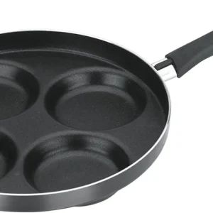 Tescoma Padella con Quattro Cerchi, Nero, 24.0 Centimeters, Diametro 24 cm