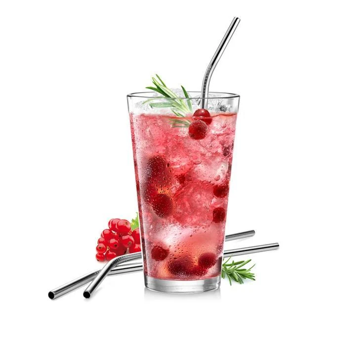 Tescoma Set 4 Cannucce Acciaio My Drink con Spazzola Pulizia
