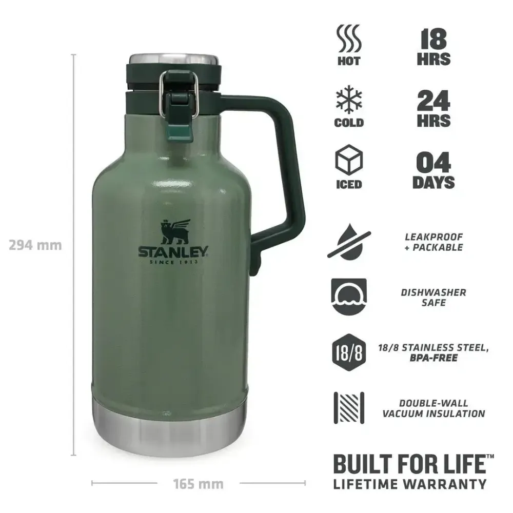 Thermos Growler Hammertone Verde 1,9L