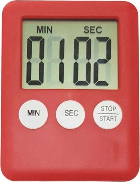 Timer Digitale 716 Da Cucina Small Compatto Lcd Allarme Sonoro Con Magnete Frigo