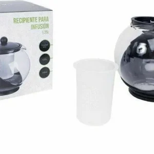 Tisaniera Teiera Con Filtro Resistente Calore Tè Caffè Vetro 1,25 Lt 193980