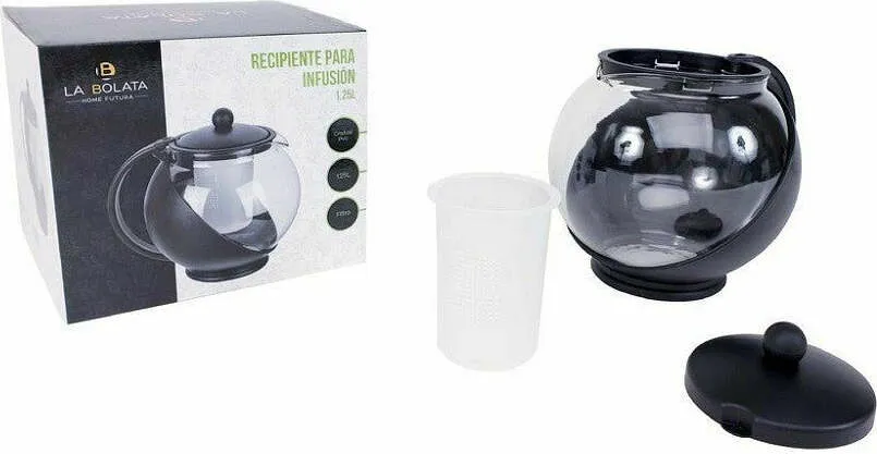 Tisaniera Teiera Con Filtro Resistente Calore Tè Caffè Vetro 1,25 Lt 193980