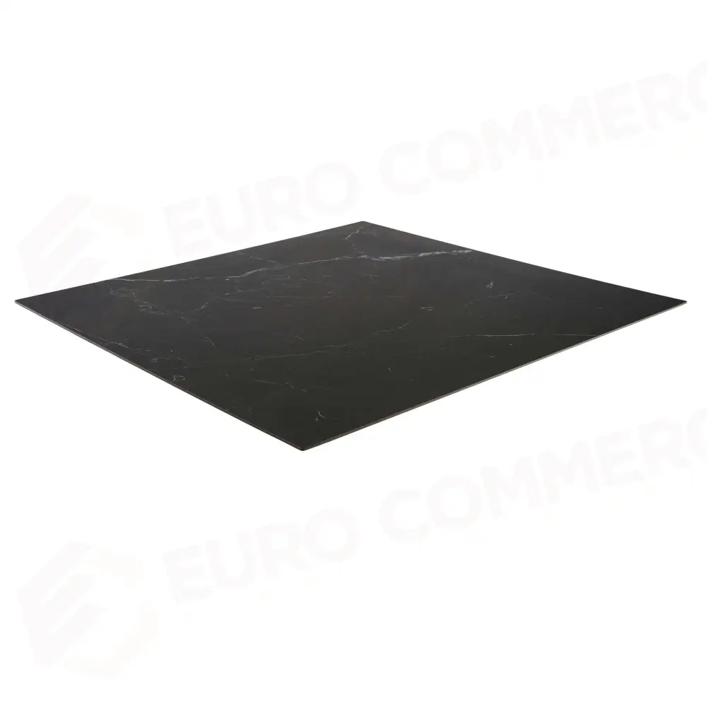 TOP TAVOLO PIETRA SINTERIZZATA NERO OPACO QUADRO CM80X80X0,6 - 6470490000 - VACCHETTI