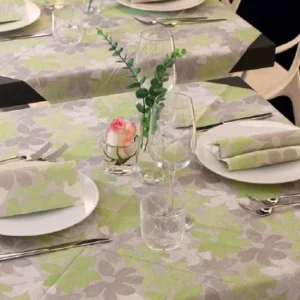 Tovaglia 100x100 Spunlace Packservice Micro Blumen Verde 100 Pezzi
