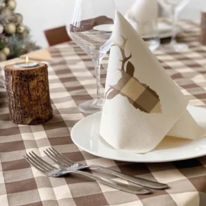 Tovaglia 120x120 Airlaid Packservice Plus Rifugio Natural 100 Pezzi
