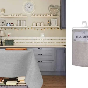 Tovaglia antimacchia fiammetta 140x180cm grigio