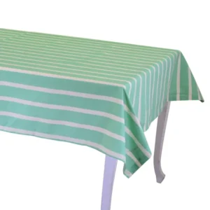 Tovaglia pop righe colore verde acqua rettangolare cm140x240