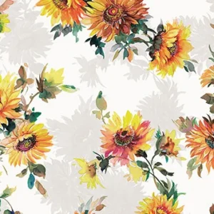Tovagliato Pvc Fantastik Girasoli 1214-1 Rotolo Cm.140 (H) X 20 Mt (L)