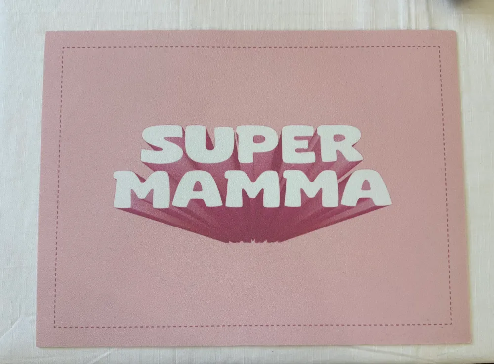 Tovaglietta Colazione Vinile Super Mamma 45x33.5