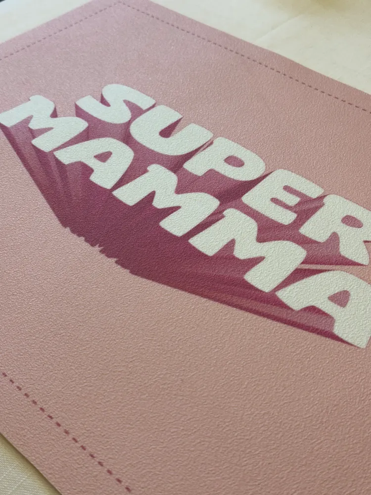 Tovaglietta Colazione Vinile Super Mamma 45x33.5