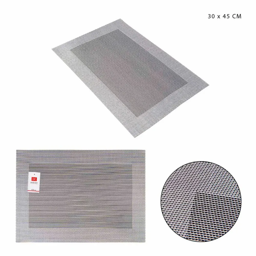 Dc Tovaglietta Pvc 30X45Cm Bicolore Grigio