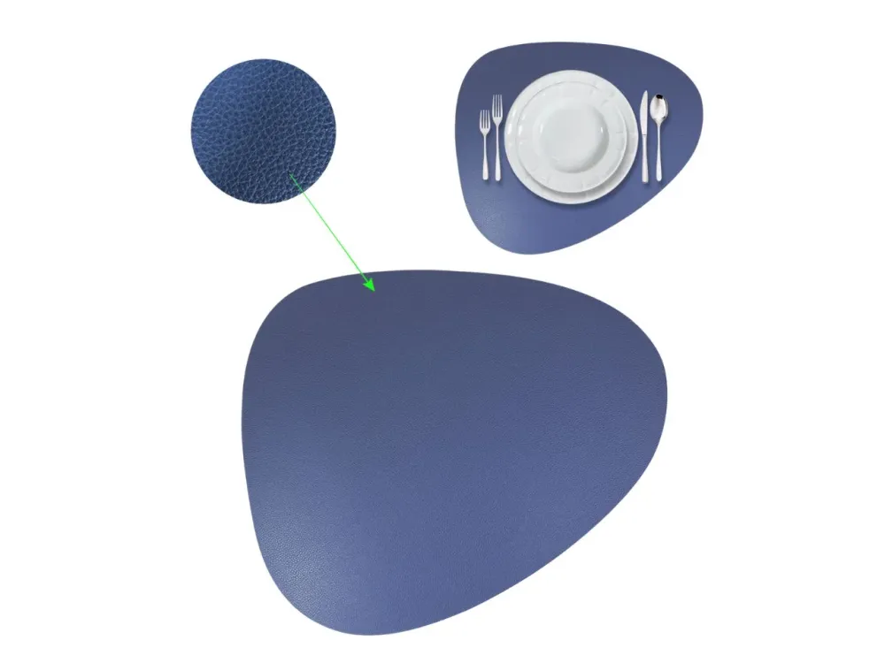 Tovaglietta semilpelle 45x37cm blu