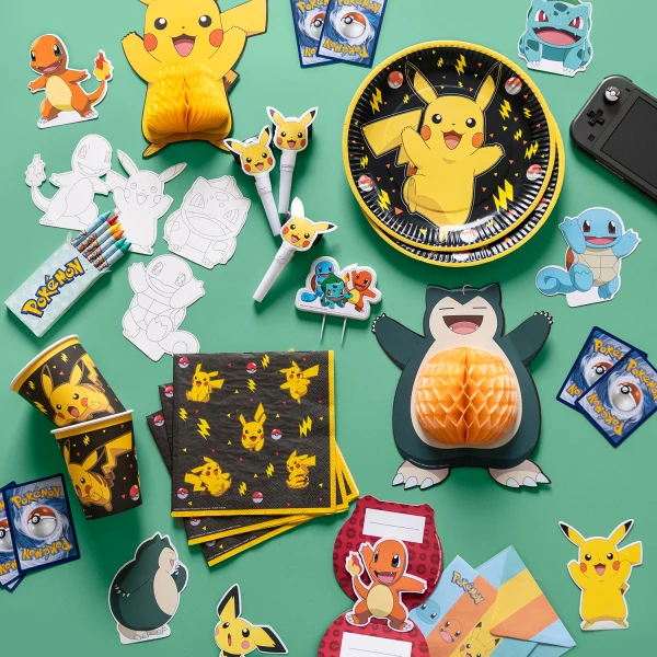 Tovaglioli Pikachu, Pokemon, 33 cm x 33 cm, confezione da 16 pezzi