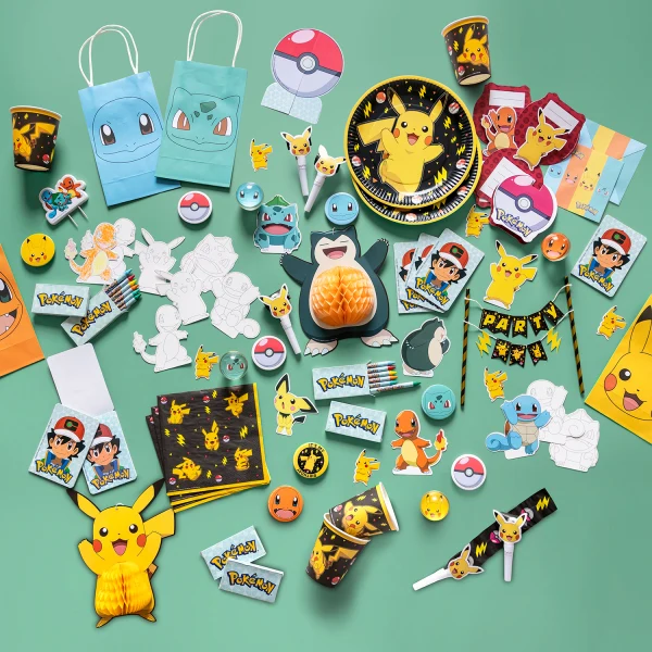 Tovaglioli Pikachu, Pokemon, 33 cm x 33 cm, confezione da 16 pezzi