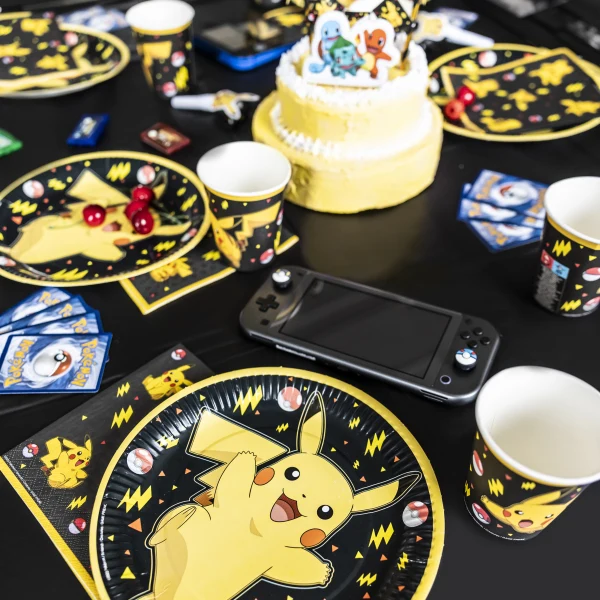 Tovaglioli Pikachu, Pokemon, 33 cm x 33 cm, confezione da 16 pezzi