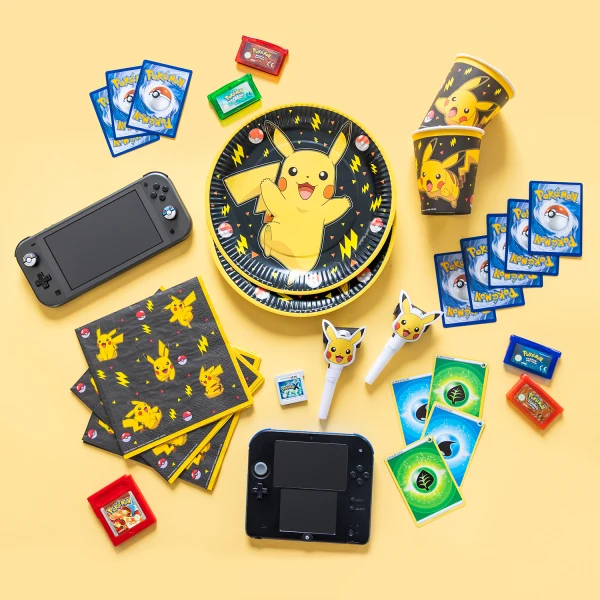 Tovaglioli Pikachu, Pokemon, 33 cm x 33 cm, confezione da 16 pezzi