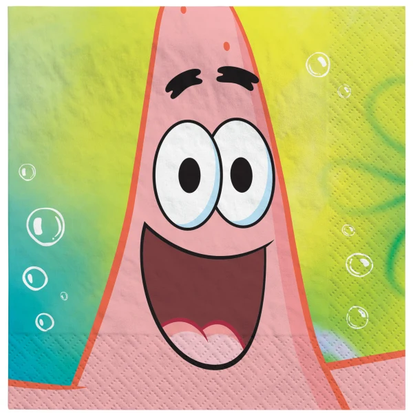 Tovaglioli Spongebob, confezione da 16, 33cm x 33cm