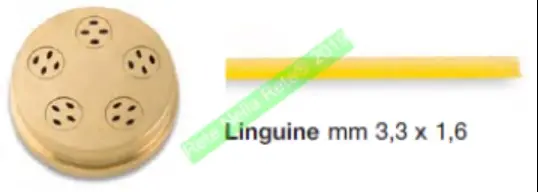 Trafila bronzo pro linguine 3.3mm per macchina per la pasta "chef casa" Imperia