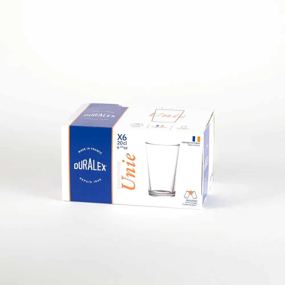 Unie - Bicchiere trasparente 20 cl (set da 6)