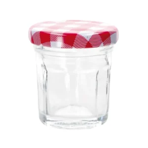 Vasetto vetro 30ml 5xh6cm con coperchio