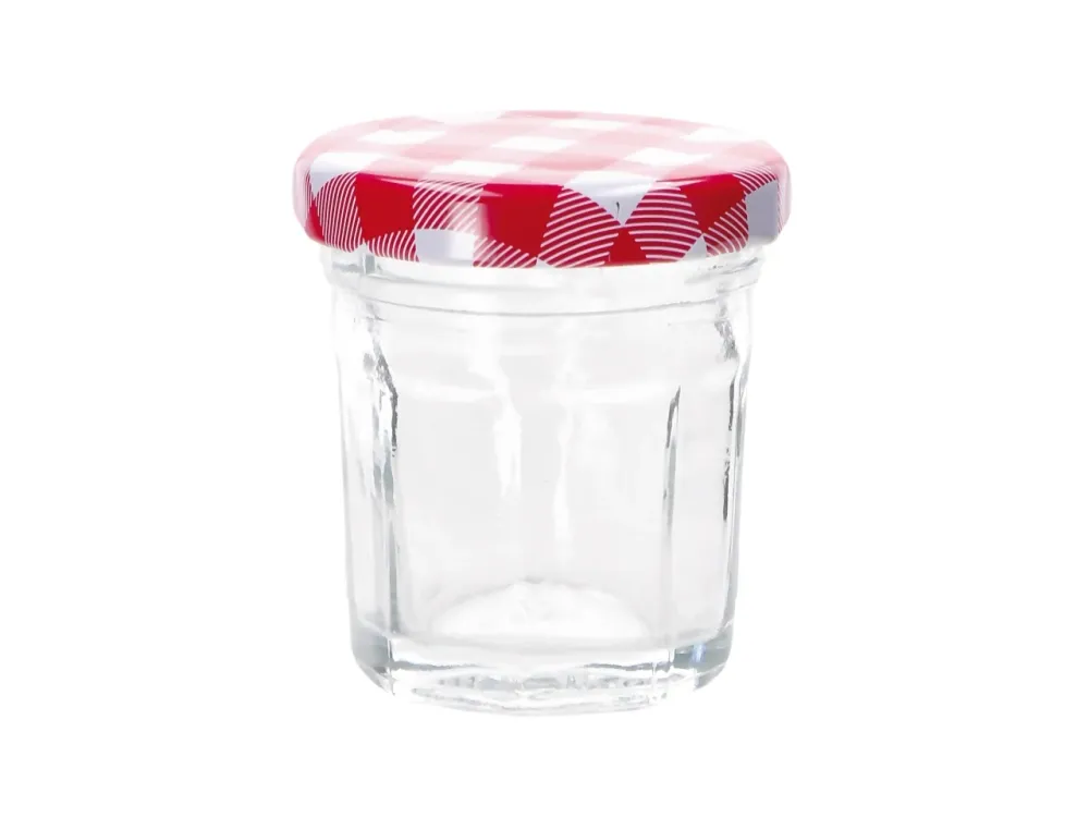 Vasetto vetro 30ml 5xh6cm con coperchio