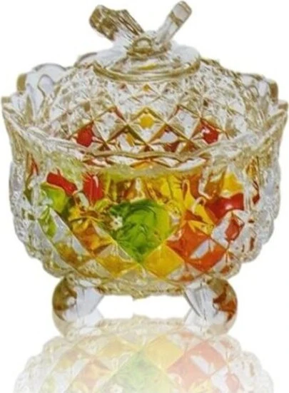Vaso Contenitore Porta Caramelli Dolci Confetti Zuccheriera Vetro Cherry