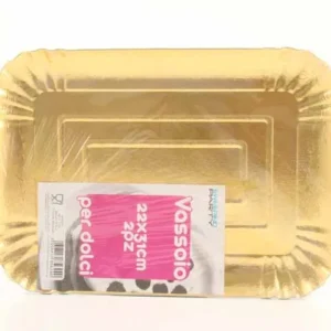 Vassoio oro 2 pezzi 31x22cm 6240