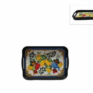 Vassoio plastica rettangolare 30x22cm con disegno