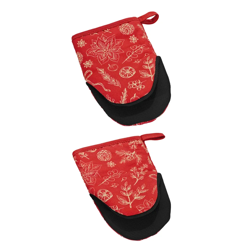VESTIAMO CASA GRAN NATALE - Guanti da Cucina Natalizi Cotone con strato Neoprene – set 2 pezzi