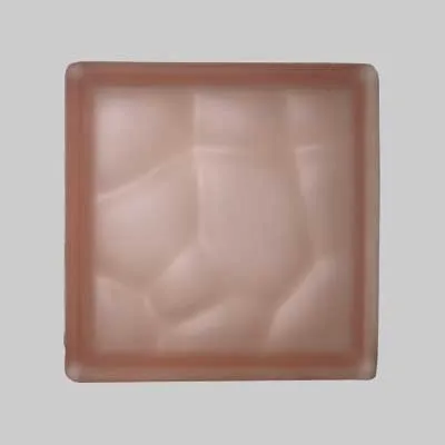 Vetromattone Ondulato Rosa Satinato 19X19X8 Cm - 6 Pezzi