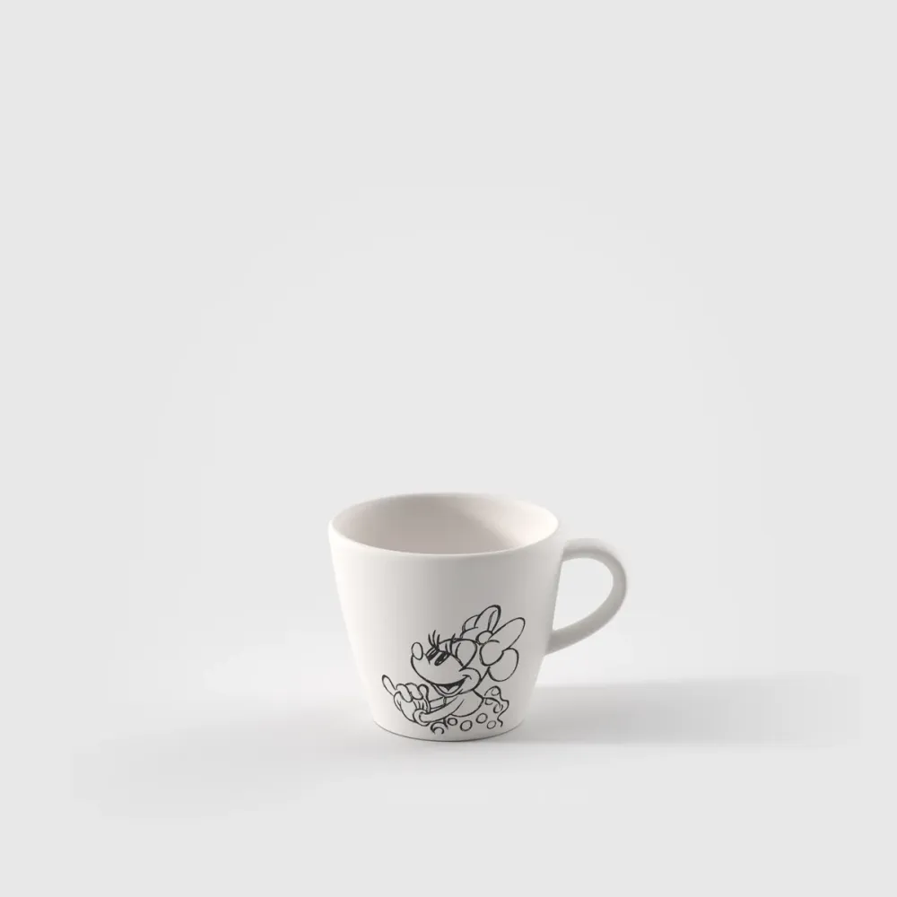 Villeroy & Boch DISNEY Manufacture - Mickey Mouse Tazzina da caffè Bianco, 60 ml, Premium Porcelain